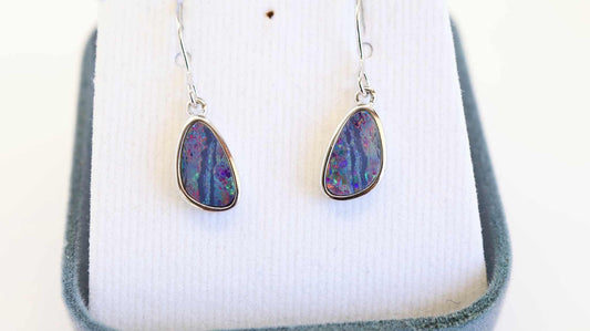 Blue Opal Earrings