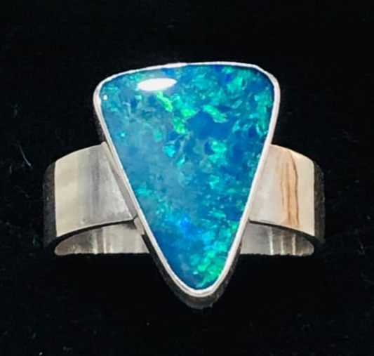 Australian Opal Set in Sterling Silver
