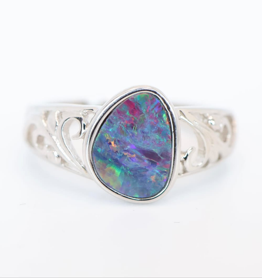 Australian Opal Set in Sterling Silver