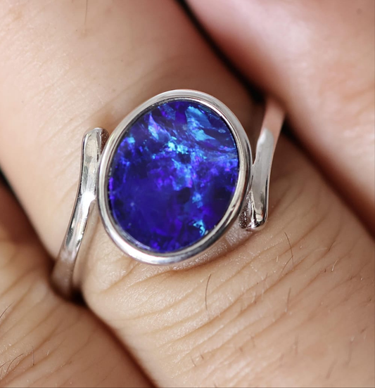 Australian Opal Set in Sterling Silver