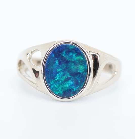 Australian Opal Set in Sterling Silver