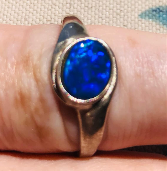 Australian Opal Set in Sterling Silver