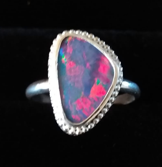 Australian Opal Set in Sterling Silver