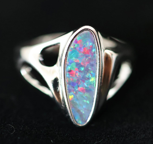 Australian Opal Set in Sterling Silver