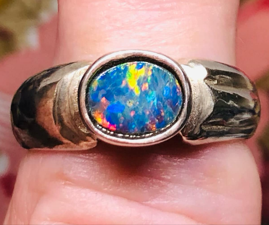 Australian Opal Set in Sterling Silver