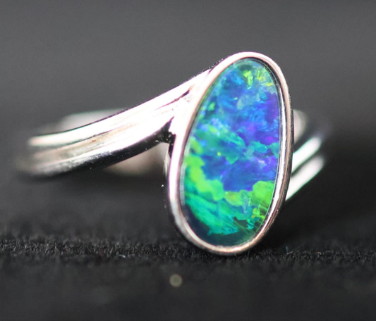 Australian Opal Set in Sterling Silver