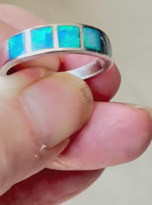 Stirling Silver Turquoise Opal Ring