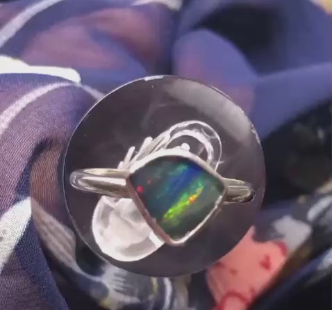 Australian Opal Set in Sterling Silver