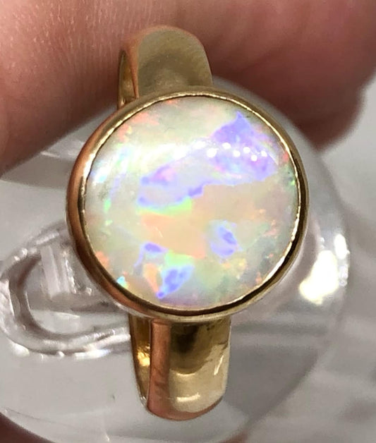 Lightning Ridge Opals Set in 9ct Yellow Gold