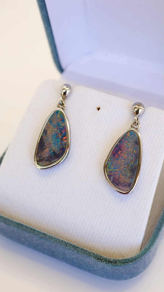 Multi coloured Opal Earrings