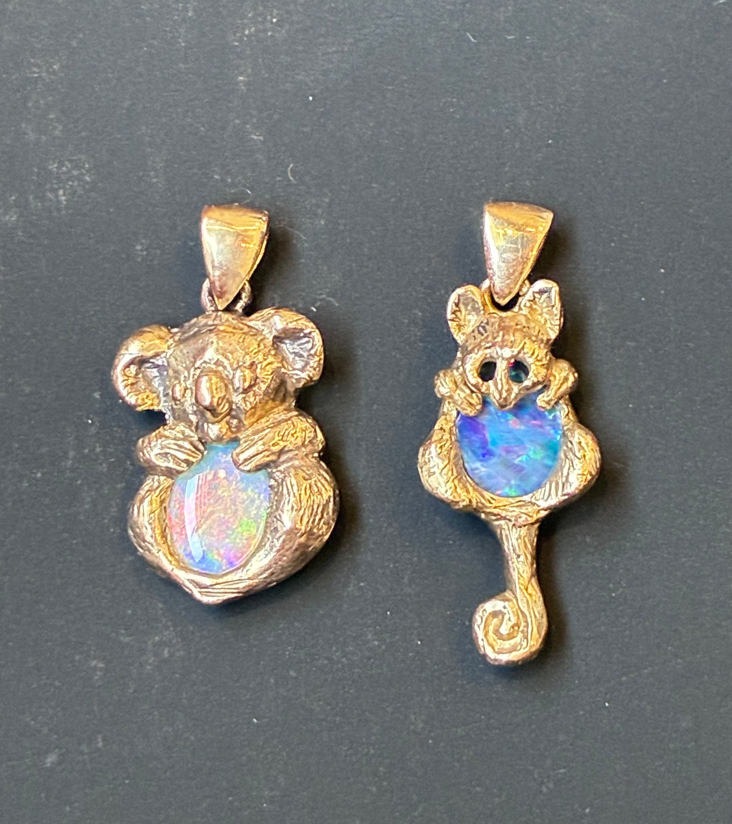 9ct Gold & Opal Possum Pendant