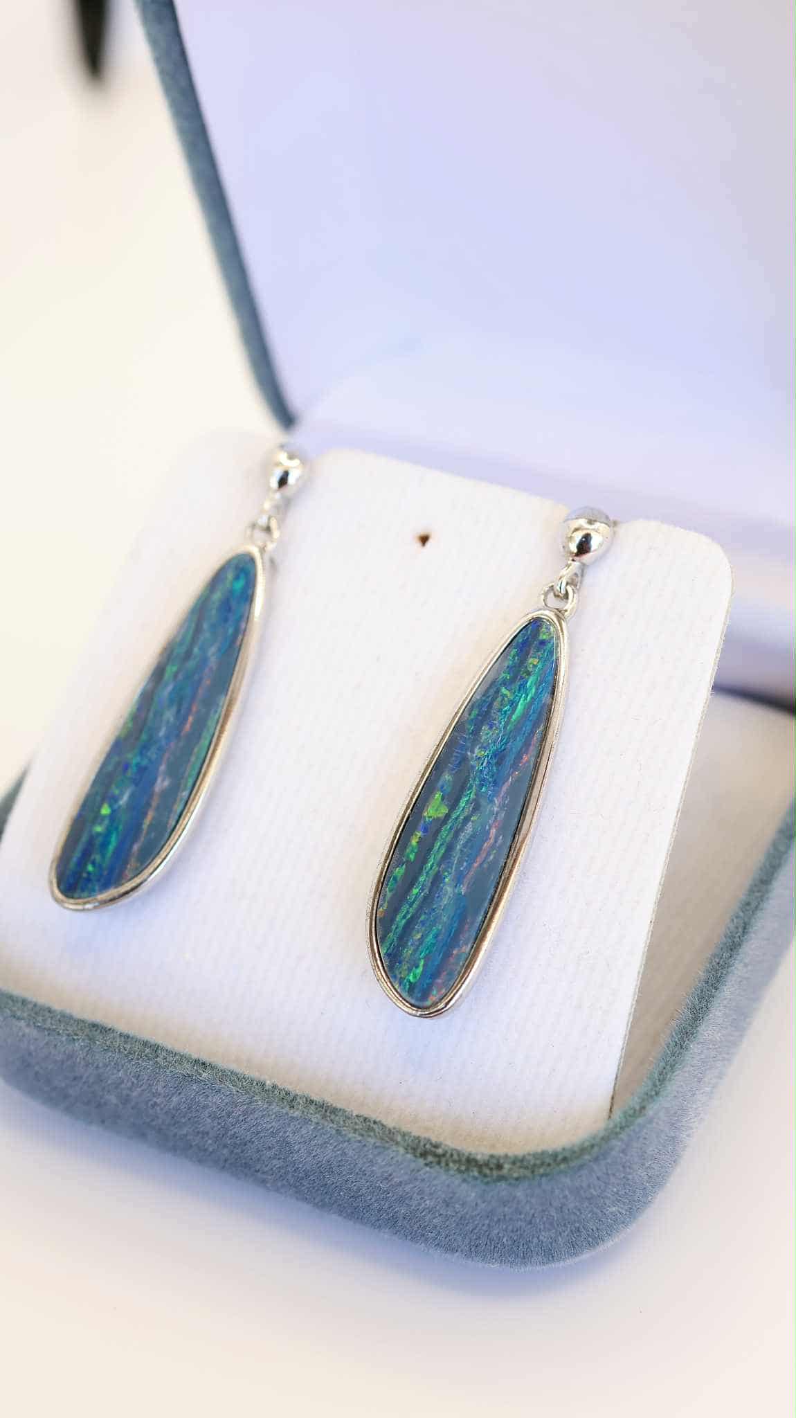 Teardrop Opal Earrings