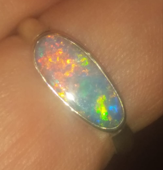 Australian Opal Set in Sterling Silver