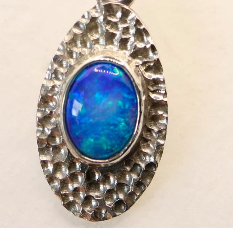 Sterling Silver Opal Earrings