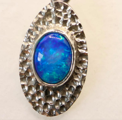 Sterling Silver Opal Earrings