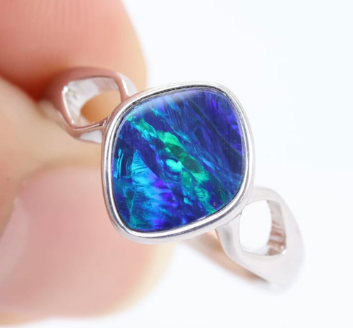 Australian Opal Set in Sterling Silver