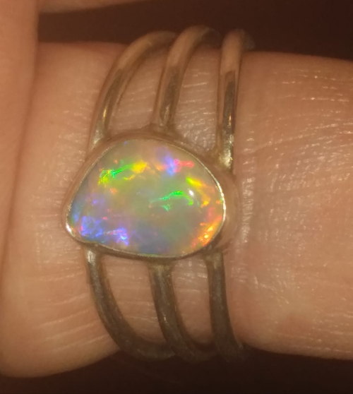 Australian Opal Set in Sterling Silver