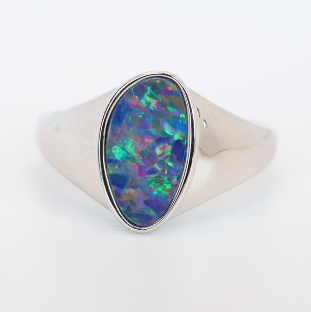 Australian Opal Set in Sterling Silver
