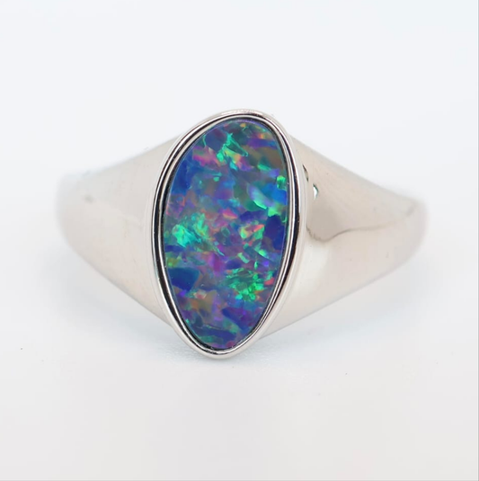 Australian Opal Set in Sterling Silver