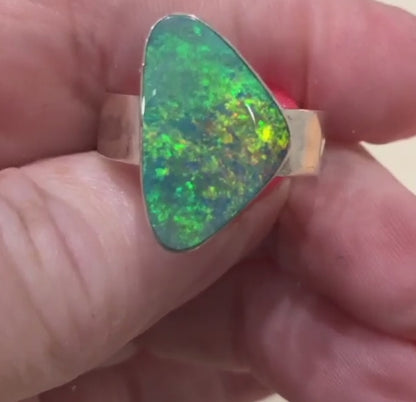 Australian Opals Set in Sterling Silver