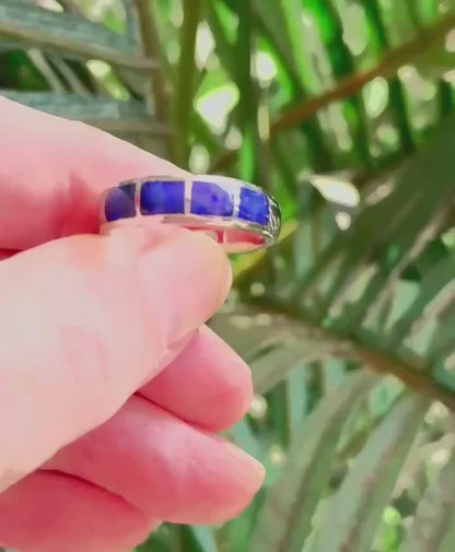 Stirling Silver Blue Opal Ring