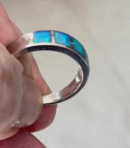 Stirling Silver Turquoise Opal Ring