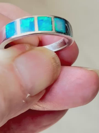 Stirling Silver Turquoise Opal Ring