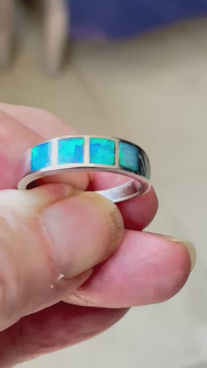 Stirling Silver Turquoise Opal Ring