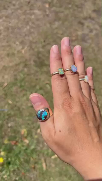 Qld Boulder Opal Set in 9ct Yellow Gold