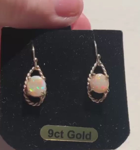Coober Pedy Opals Set in 9ct Yellow Gold