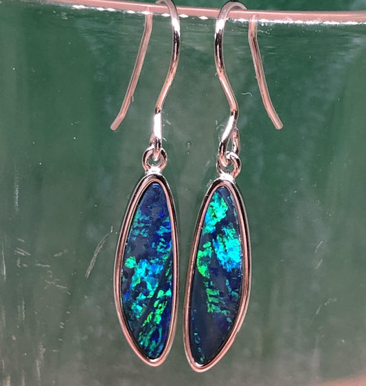 Sterling Silver Opal Earrings