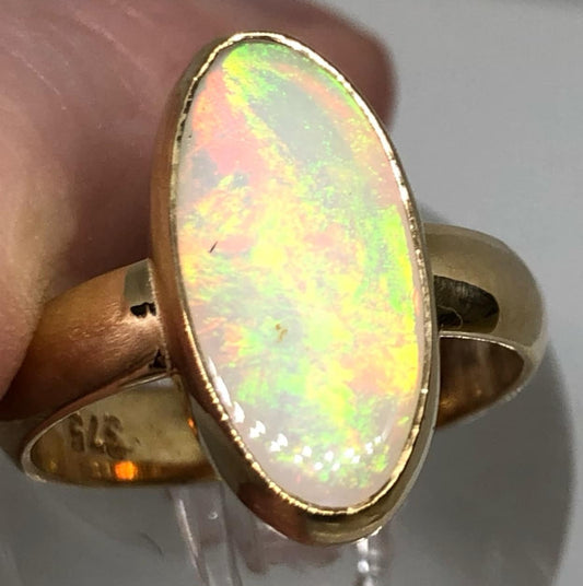 Lightning Ridge Opals Set in 9ct Yellow Gold