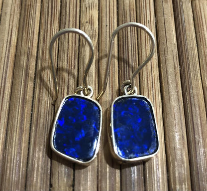 Lightning Ridge Doublet Opals Set in 9ct Yellow Gold
